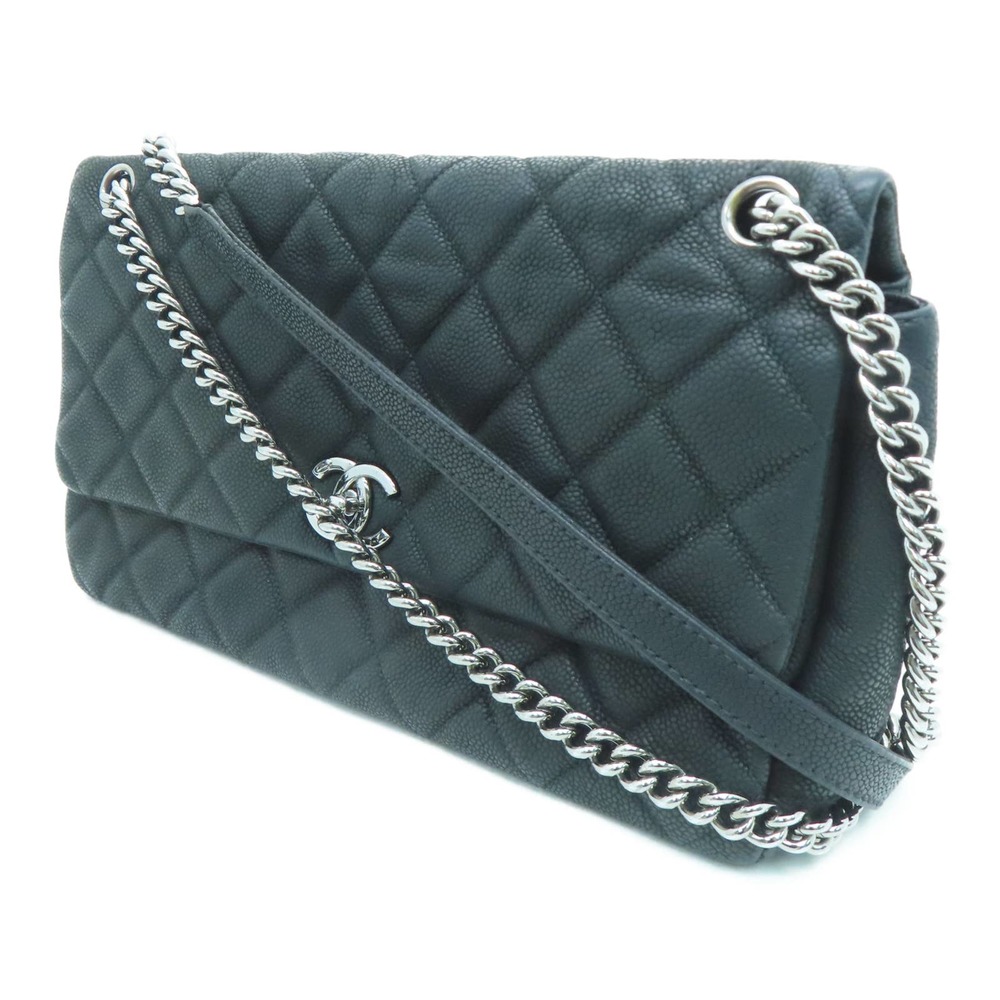 💎✨BEAUTIFUL✨💎 Authentic Chanel Quilted Chain Calfskin Leather Black